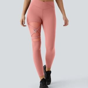 Halara Blush Pink Buckle Leggings
